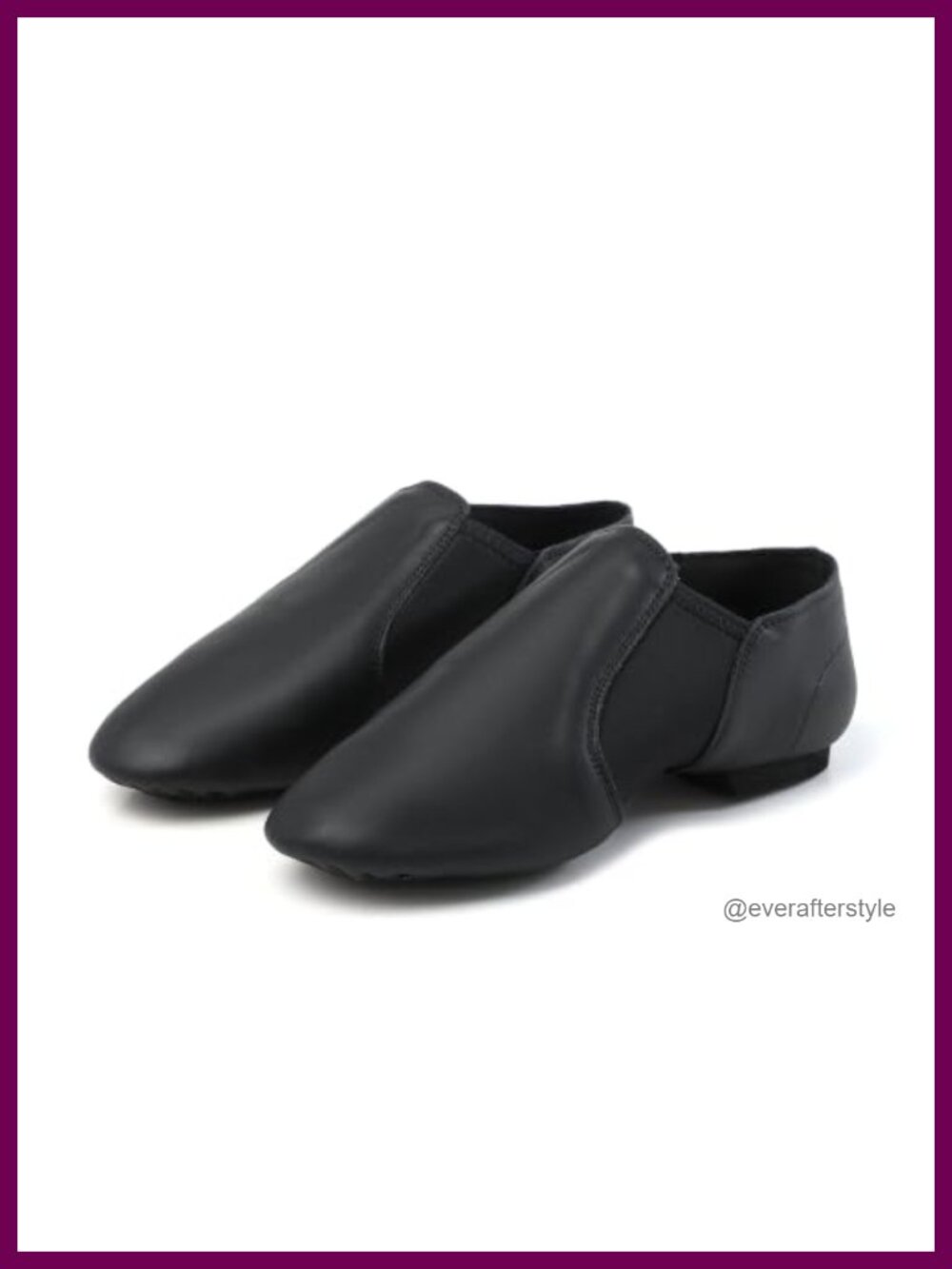 Womens Leather Jazz Dance Shoes Slip-On Split Sole Low Heel